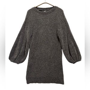 Something Navy Women’s Sweater Dress Mini Balloon Sleeves Size XS